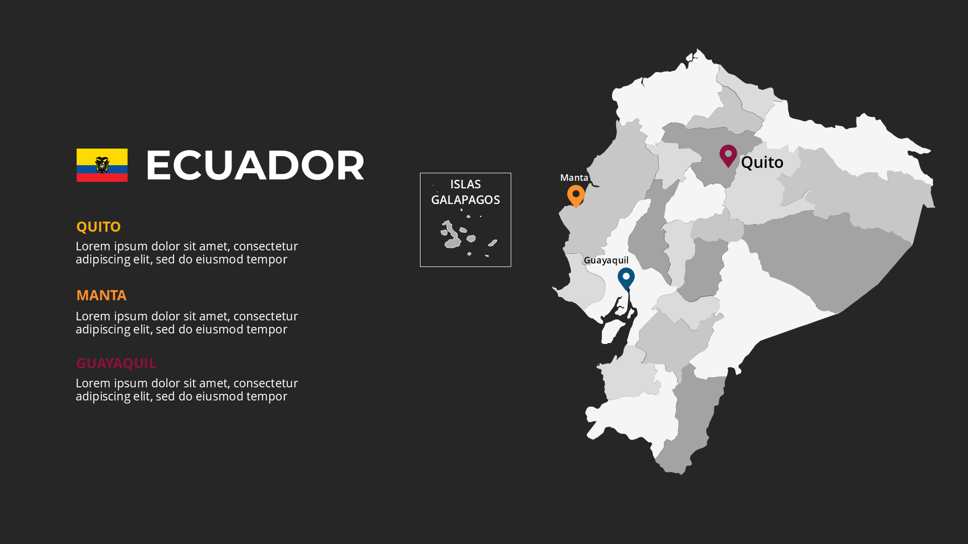 South America Dark slide 7